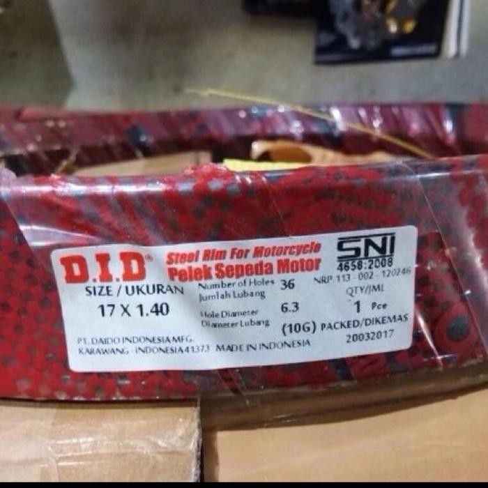 Velg 140 17 Did Hitam