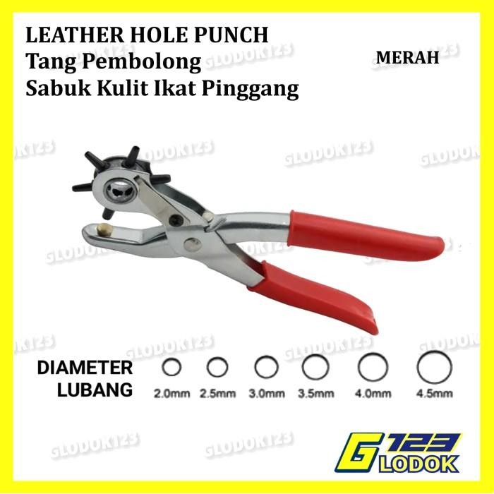 

Khusus Grab! Alat Tang Pembolong Sabuk Kulit Kertas Plastik Leather Hole Punch