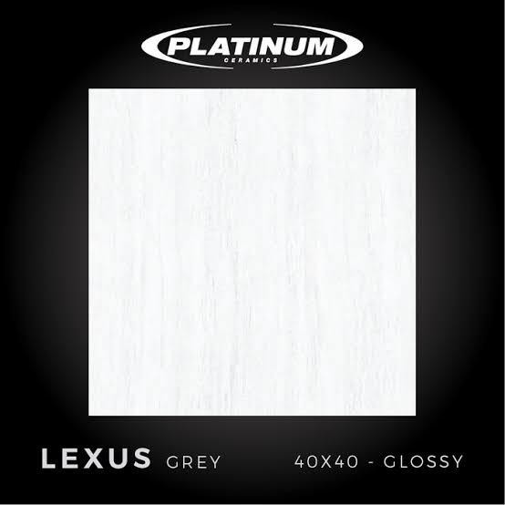 Pilihan- Keramik Lantai Kilap Platinum Lexus Grey / Cream 40X40 Kw1