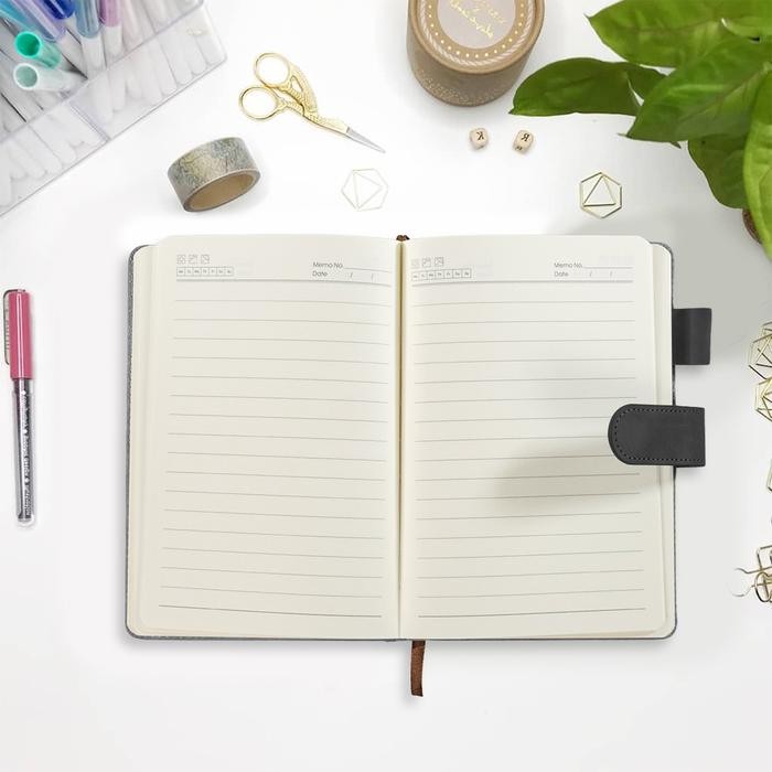 

Premium Buku Agenda Kulit Buku Catatan Harian Notebook A5 Klip Magnet