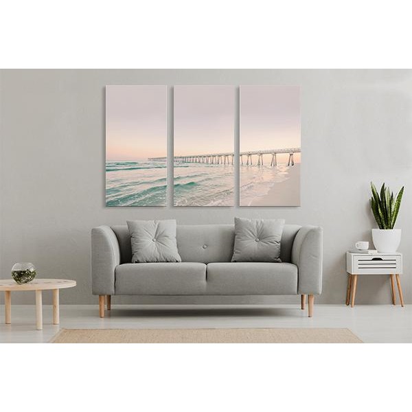 

Pastel Pier-Art Panels-Canvas Print-Spanram- Medium -Total 90X60