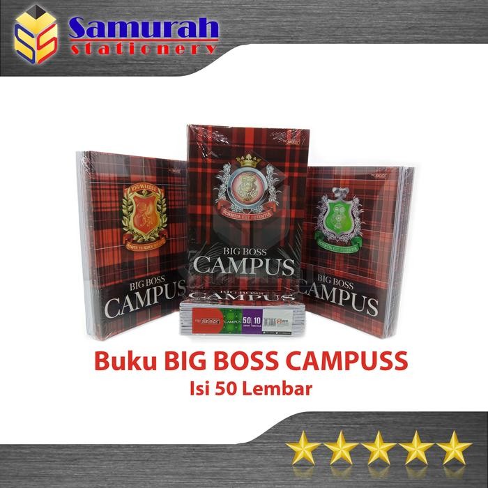 

New Buku Tulis Sidu Big Boss Campus Isi 50 Lembar / Bigboss Campuss 50 Lbr / Buku Ukuran Boxy B5 50