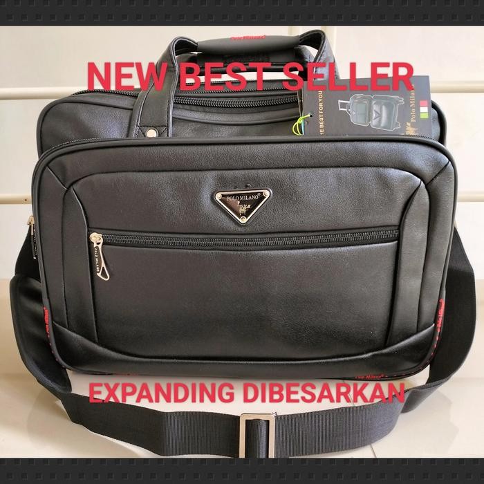Ready Tas Kantor Folio Polo Expanding Dibesarkan Kulit Original