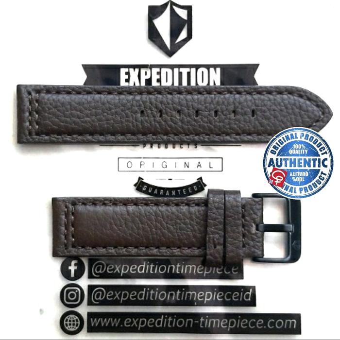 Strap Tali Jam Expedition E6318 Original 100% Leather Kulit Asli 22Mm