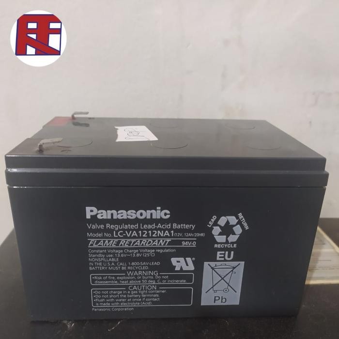 Populer Battery Aki Kering Panasonic 12V 12Ah Original Untuk Ups , Server, Acc Terlariss 