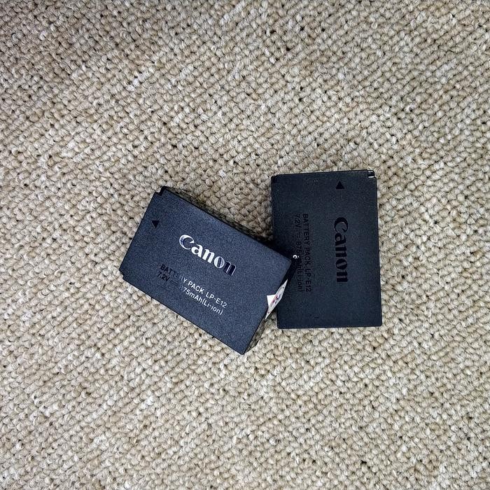 Baterai Canon Lp-E12 Batre Ori Bekas Lpe12 100D M2 M50 M10 M100 Eosm Second