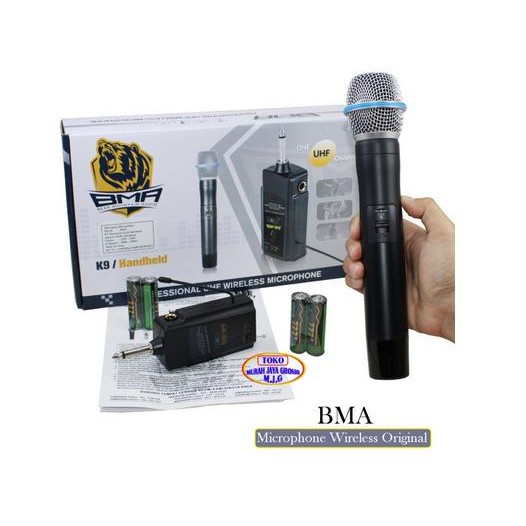 MIC WIRELESS BMA K9 (HAND) (MICROPHONE,VOCAL,KARAOKE)