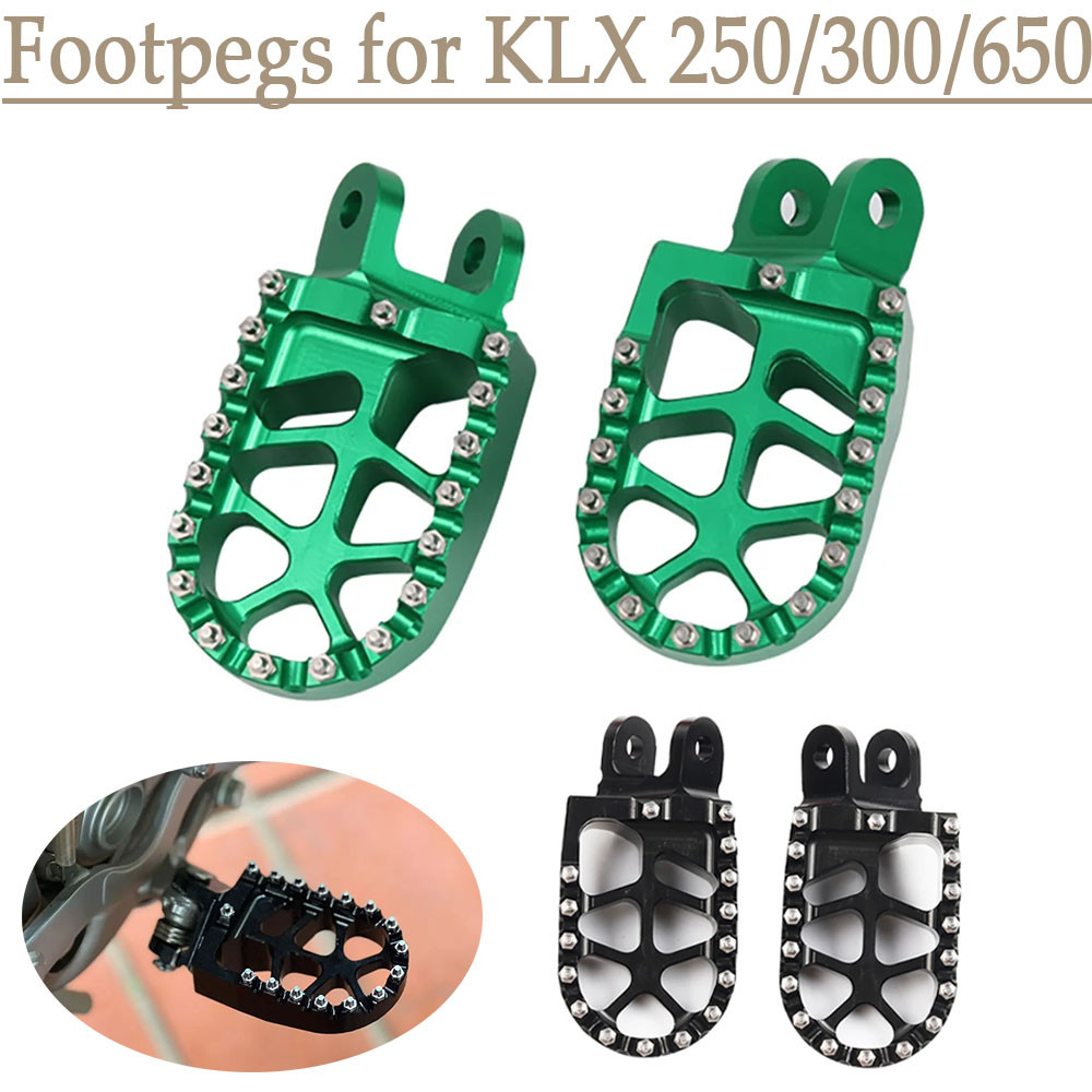 For Kawasaki KLX 250 300R 250s Foot Pegs KLX300R KLR 650 Footpegs KLR650 KLX 650 250 S KLX650R KLX30