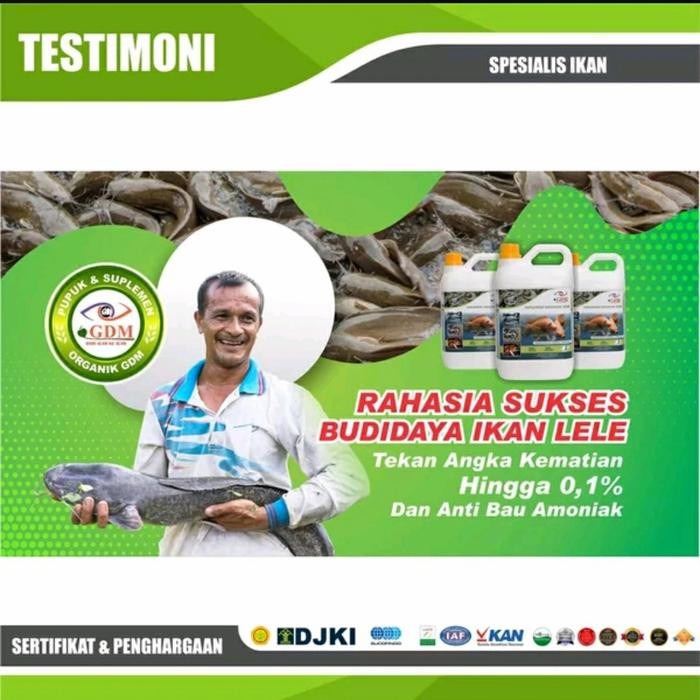 PROBIOTIK SUPLEMEN ORGANIK CAIR GDM UNTUK LELE, BUDIKDAMBER, 1 LITER