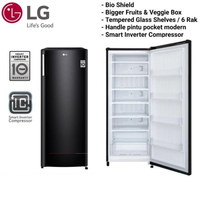 IS Freezer LG GN-INV304BK / GN-INV304SL 6 RAK INVERTER