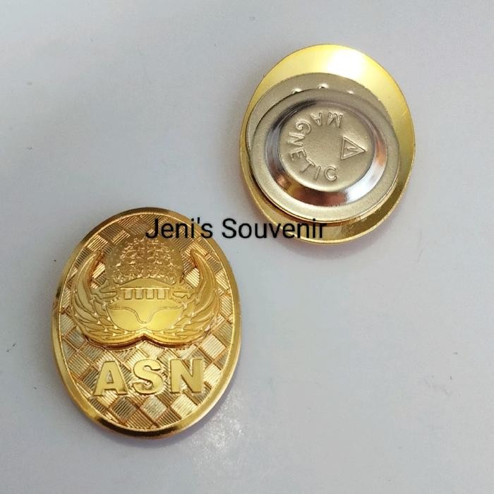 PIN KORPRI ASN MODEL OVAL - BROS ASN - LENCANA ASN Elegan Emas