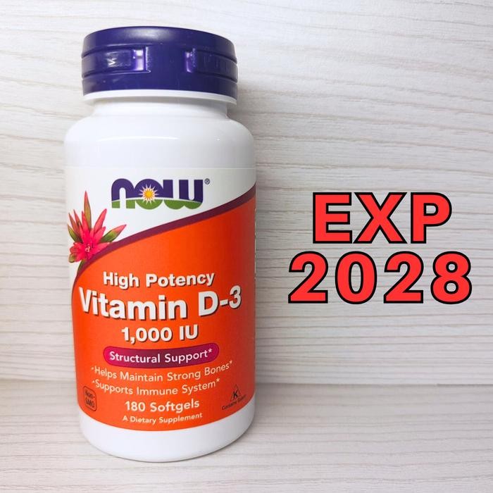 ORIGINAL Now Foods Vitamin D3 1000IU Now Food Vit D3 D-3 1000IU 1000 IU 180S