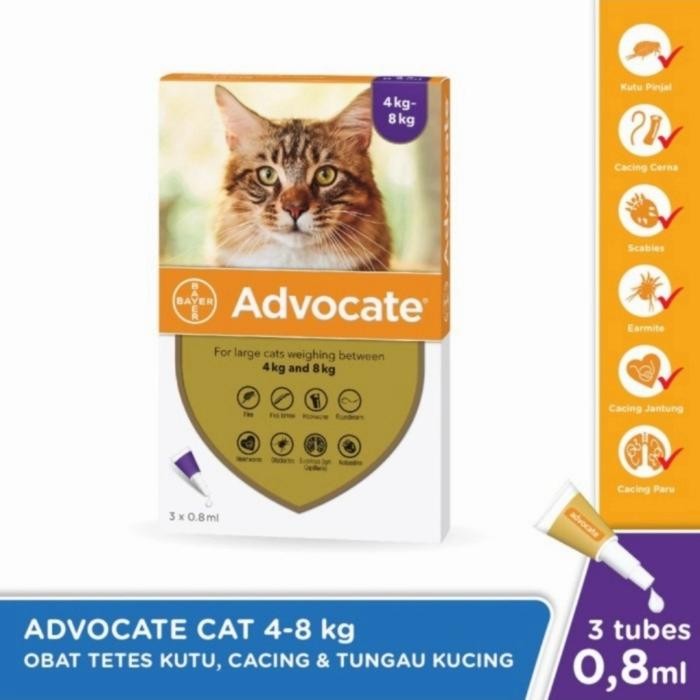 ADVOCATE Obat Tetes Kutu Kucing 4-8kg ( 1 tube)