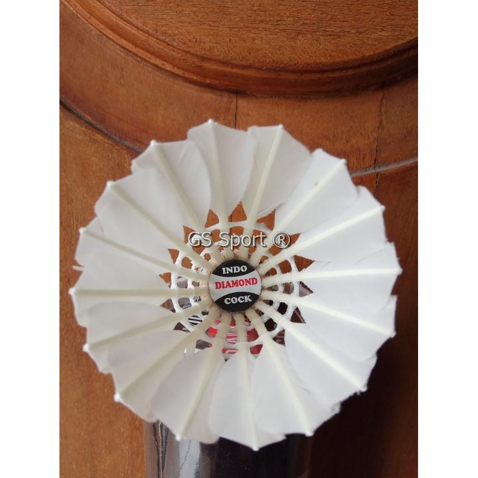 INDOCOCK Shuttlecock DIAMOND HITAM Badminton Bulu Sport Raket Bulutangkis Mutu Terbaik 12 pcs/slop