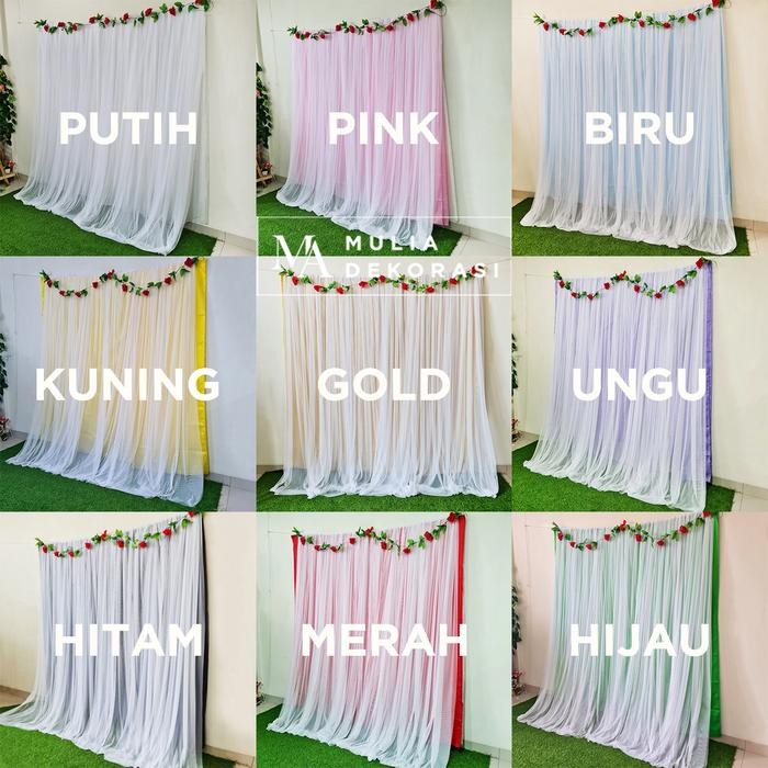 mhho- Backdrop Kain Lamaran Decoration Background 3M Abutai Tile