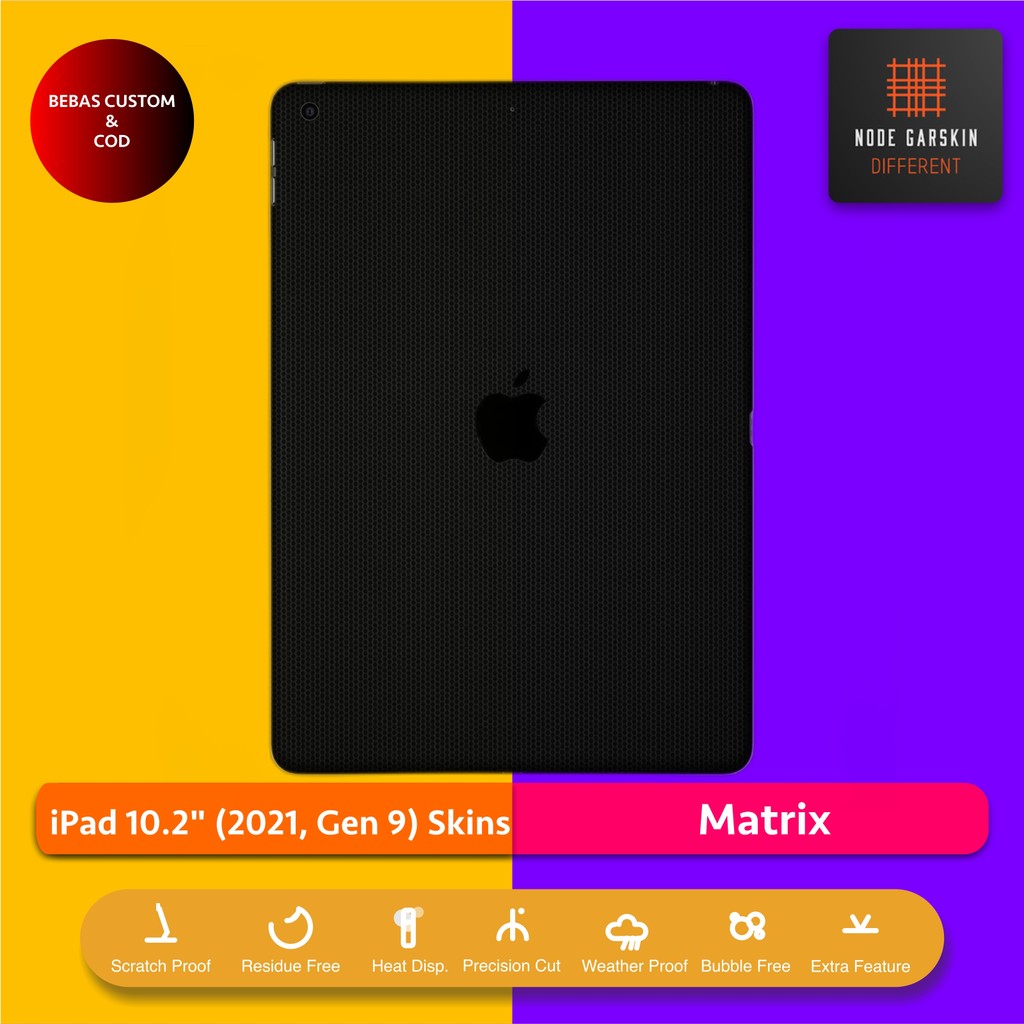 Garskin Skin iPad 10.2 2021 Gen 9 Matrix Fullbody / Backonly | Anti Lecet | Case | Vinyl