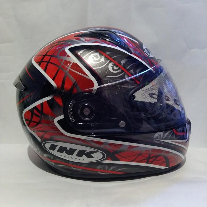 HELM INK FUSION #2 BLACK RED HELM FULL FACE