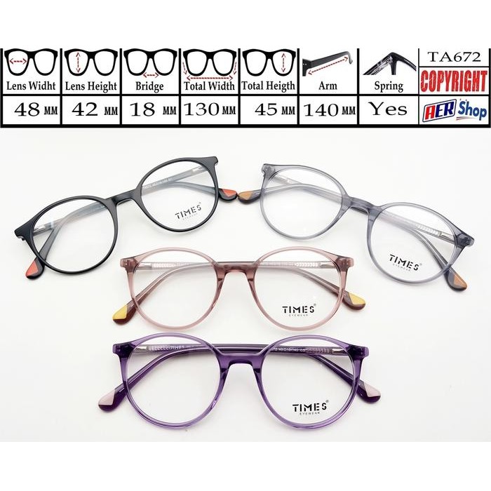 Promo Kacamata Original Times Frame Kacamata Minus Korea Unisex