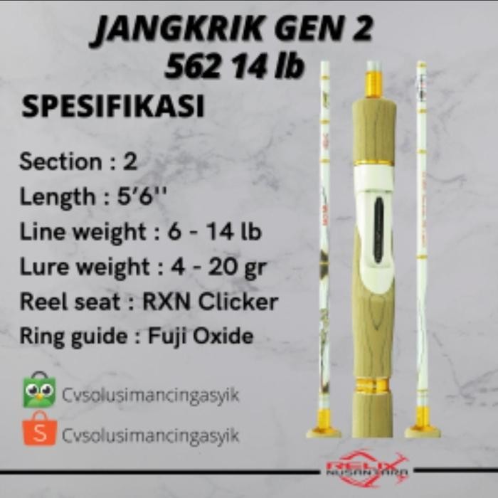 Ready Relix Nusantara Joran Jangkrik 562 14 lb MLGen 2