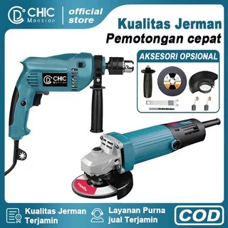 CHIC Gerinda dan bor paket bor gerinda bor gerinda paket bor dan gerinda mesin gerinda tangan paket 