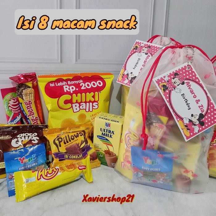 PAKET SNACK KEMASAN POUCH SERUT FREE CARD