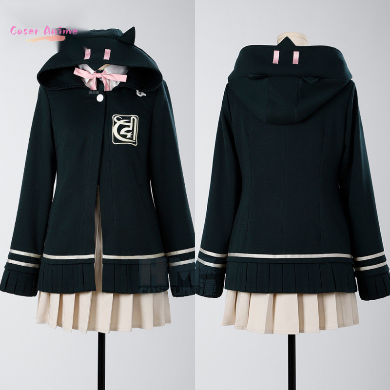 COSERGAME DANGANRONPA NANAMI CHIAKI COSPLAY COSTUME UNIFORM HALLOWEEN PARTY FOR WOMEN MEN CARNIVAL