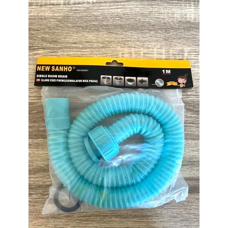 GROSIR TERMURAH Selang Bak Cuci Piring NEW SANHO 1 Meter Selang Afur Sink Wastafel BCP 1.5 Inci Sela