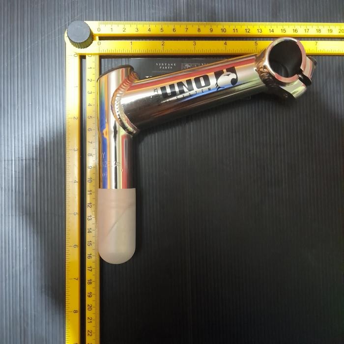 SepedaQT- Stem Uno Kalloy Silver Ungu 25.4 Mm Vintage Chrome Sepeda