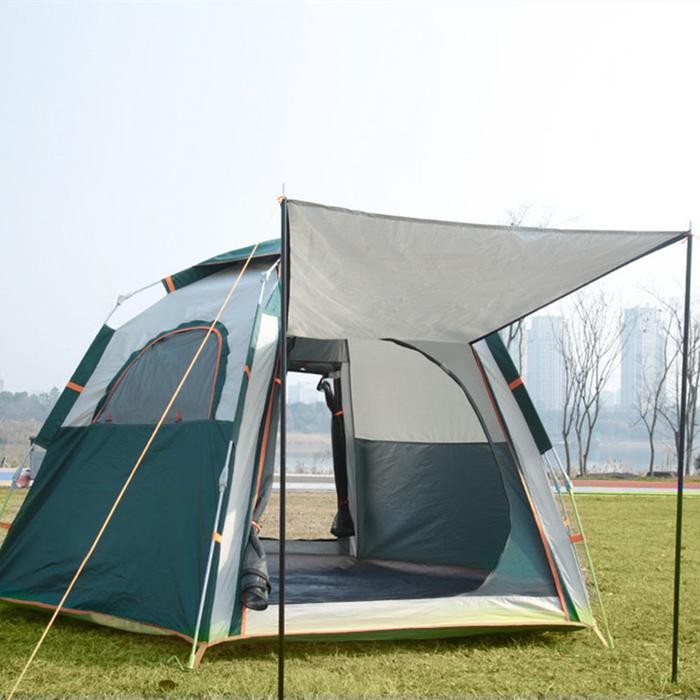 Tenda Camping Hexagonal Windproof 5-7 Orang Besar