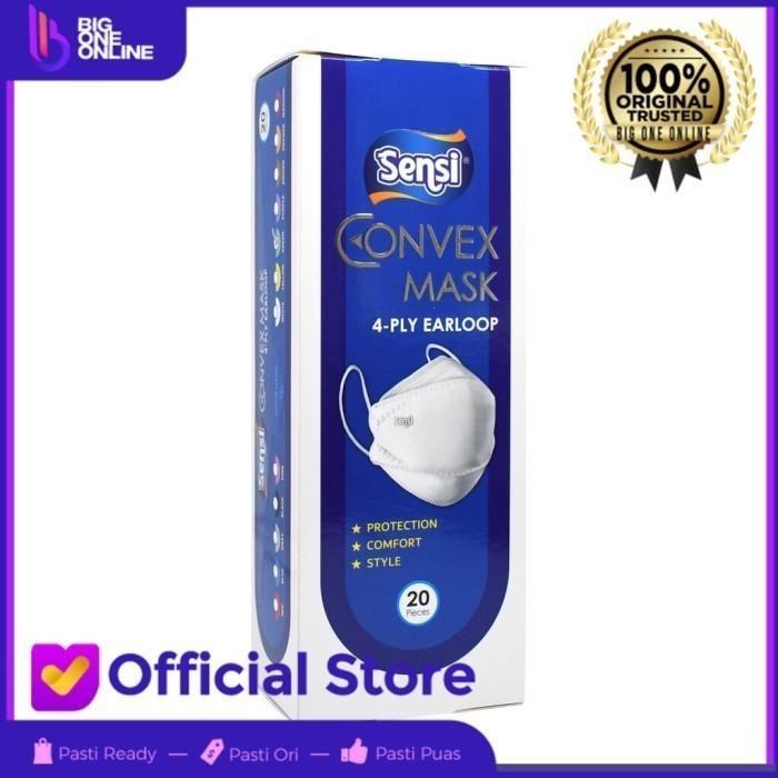 KJB Masker SENSI Convex 4D 4Ply Earloop, Masker 4D Sensi 4Ply, Masker 4ply