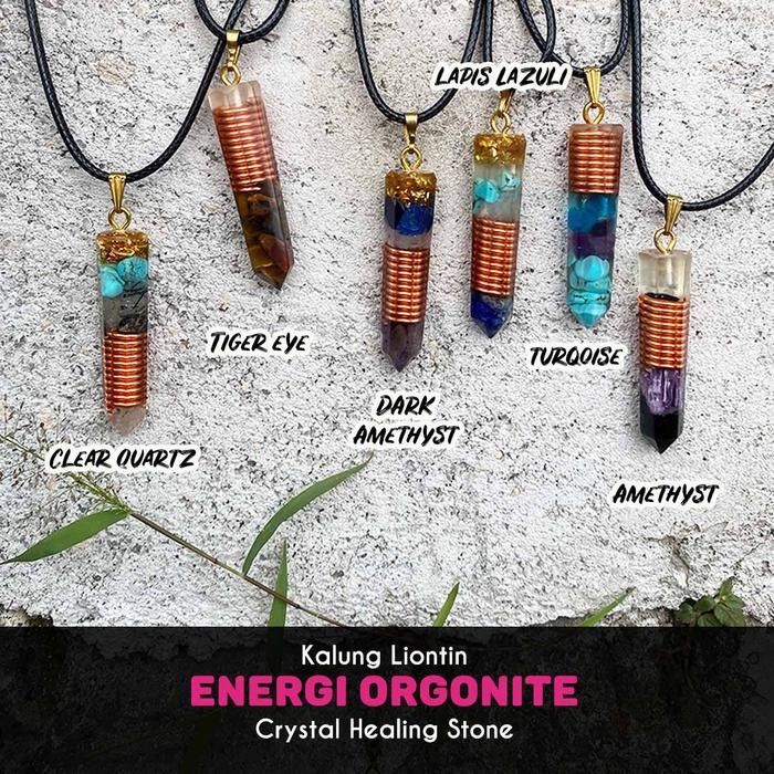 Kalung Liontin Energi Orgonite Crystal Healing Stone (LBP246)