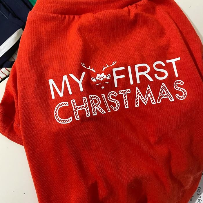 Baju Anjing Natal Kaos Anjing Natal Tshirt Anjing Baju Anjing