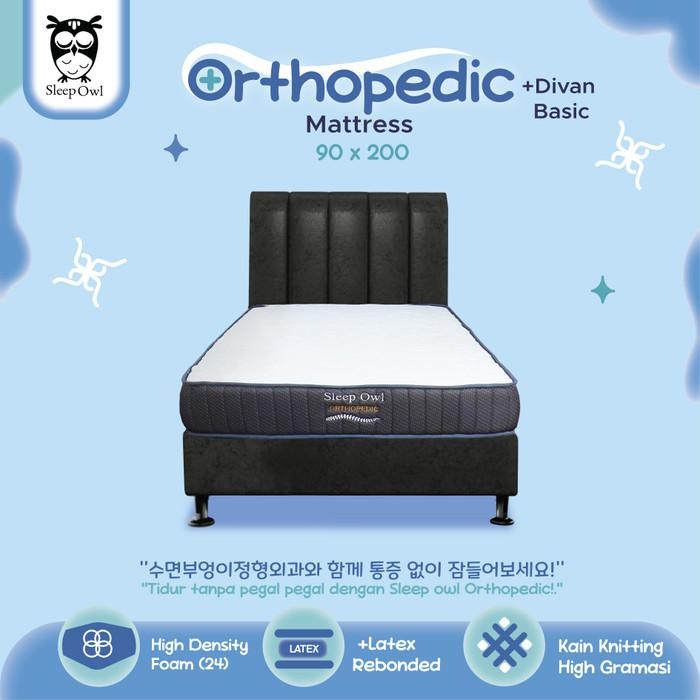 SLEEP OWL ORTHOPEDIC Kasur Busa Rebonded Latex 90 x 200 Fullset