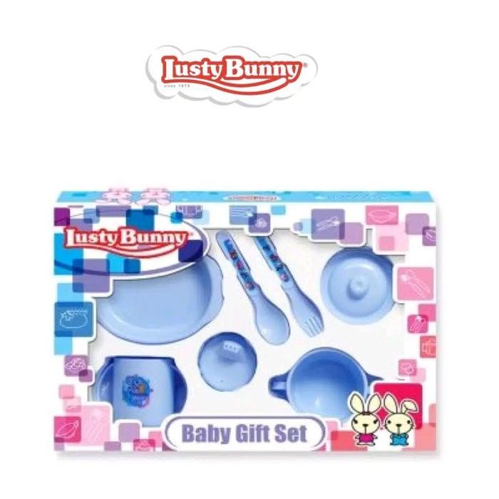 tyi4- Feeding Set 7In1 Baby Lusty Bunny / Tempat Makan Bayi 7In1 Lusty Bunny