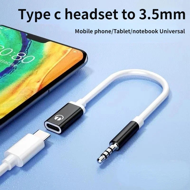 3.5Mm Male To Type-C Female Headphone Aux Cable Converter Type-C To 3.5Mm Jack Converter Earphone