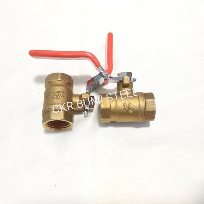 BALL VALVE 1/2" INCH KUNINGAN / STOP KRAN 1/2" INCH KUNINGAN
