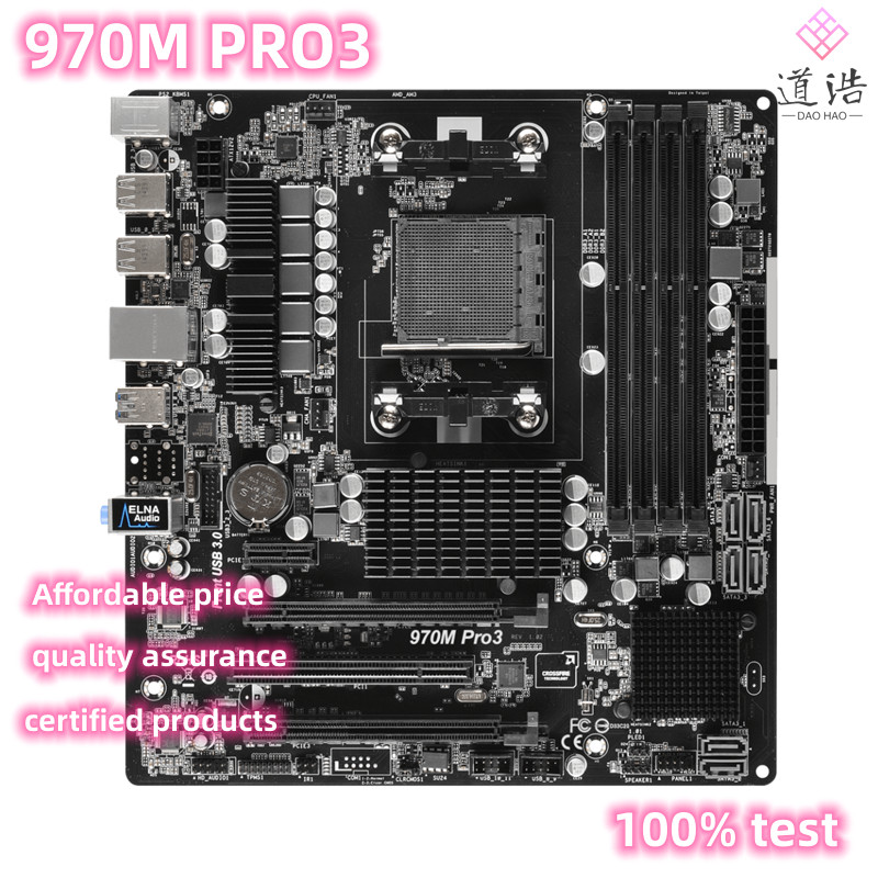 Casing Laptop For Asrock 970M Pro3 Motherboard 64GB Socket AM3+/AM3 DDR3 Micro ATX 970 Mainboard 100