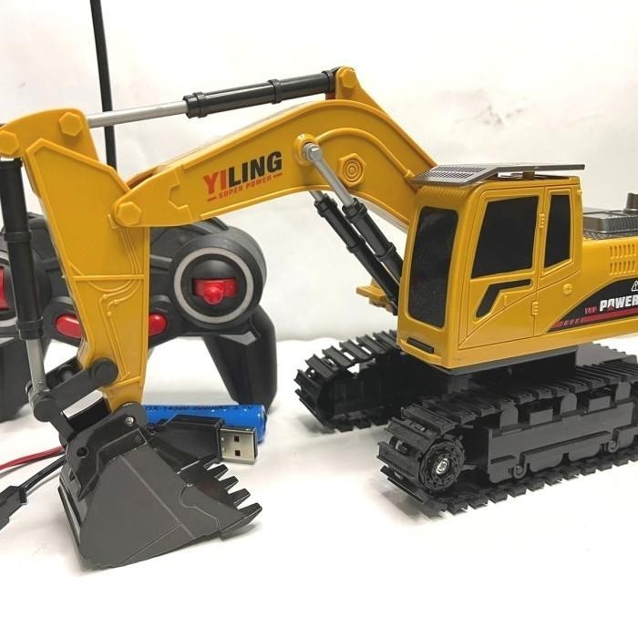 Terlaris Rc Excavator Metal Alloy 6Ch YILING RC Beko metal besi asli Bego SALE