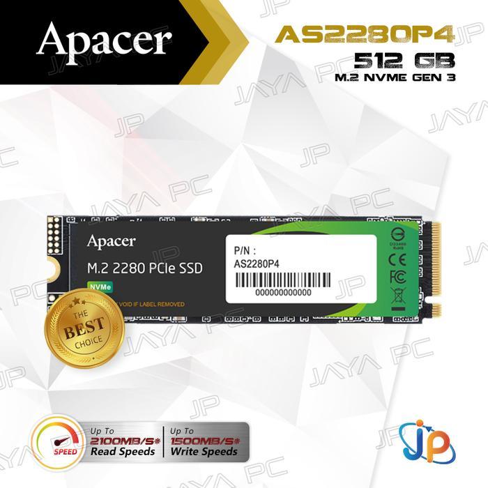 SSD APACER AS2280P4 M.2 2280 PCIE GEN3 NVME 512GB - M2 512 GB