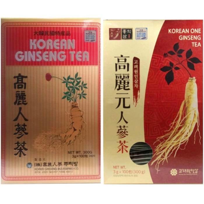 Korean Ginseng Tea 100 Sachet/Korea Ginseng/Teh Ginseng Terbaruu