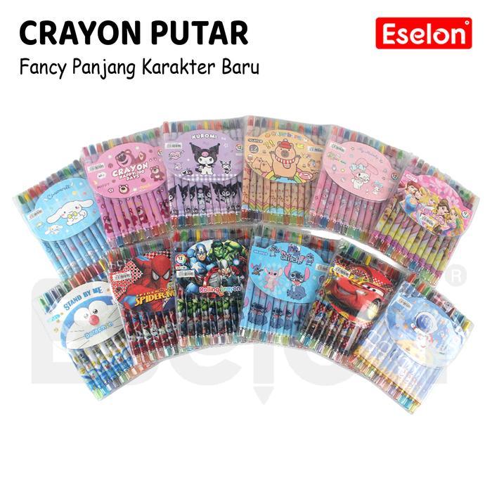 NEW Crayon putar PANJANG / Rolling Crayon / crayon putar