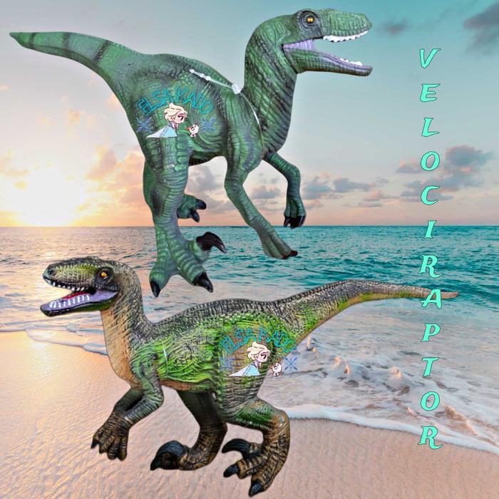 Dinosaurus Velociraptor Action Figure Blue Raptor Mainan