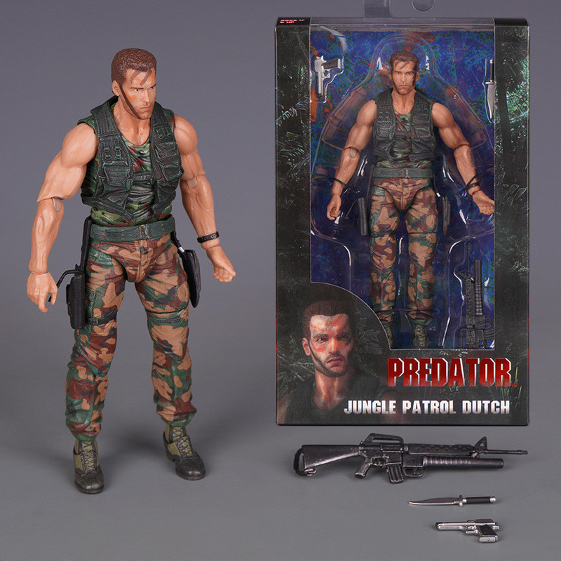 2026 New Neca Predator Jungle Extraction Dutch Action Figure Schwarzenegger Figurine Statue Model