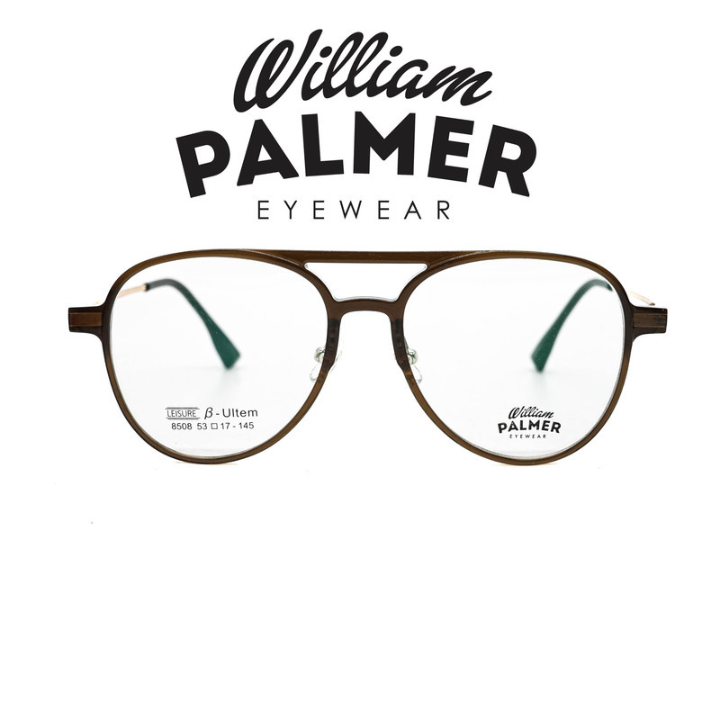 William Palmer Kacamata Pria Wanita Clipon 8508 C4 Brown