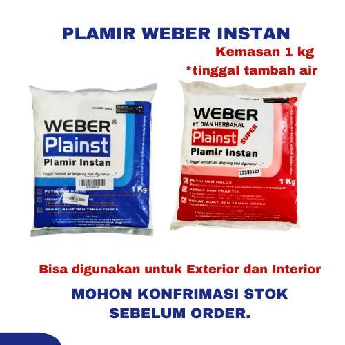 NEW Plamir Weber instan 1 kg , plamir tembok putih , plamir instan 1 kg