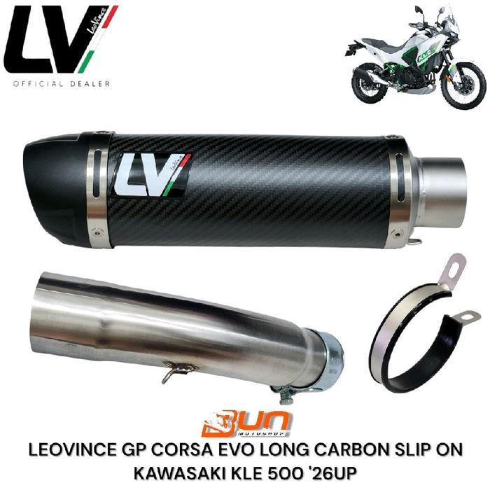 Leovince GP Corsa EVO Long slip on Kawasaki KLE 500 akrapovic arrow prospeed