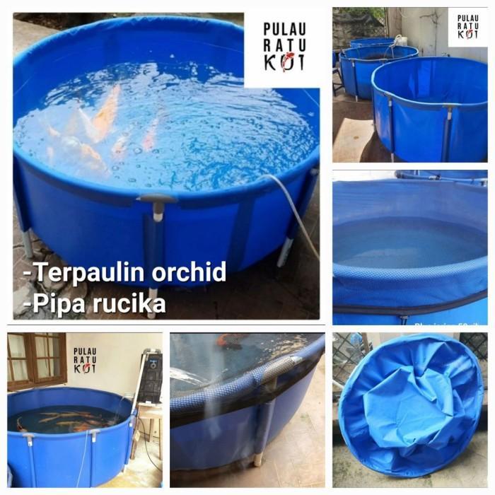 (Variasi) kolam VAT karantina Pulau Ratu Koi full set terpal orid rucika