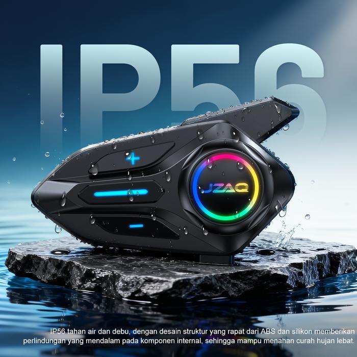 Premium Jzaq Intercom Helm Motor Headset Helm Bluetooth/Intercom 2 Orang/Intercom Helm/Ip67