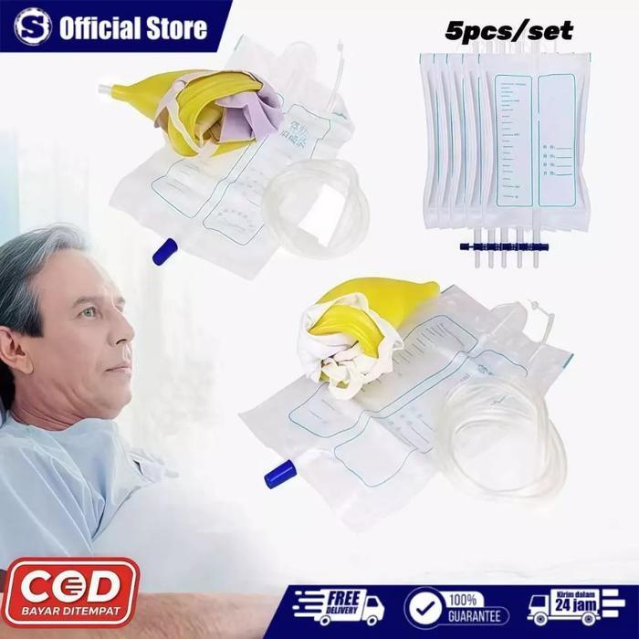 Urine External / Alat Bantu Kantong Kencing Untuk Pria & Wanita Set Dgn Urine Bag Terlaris