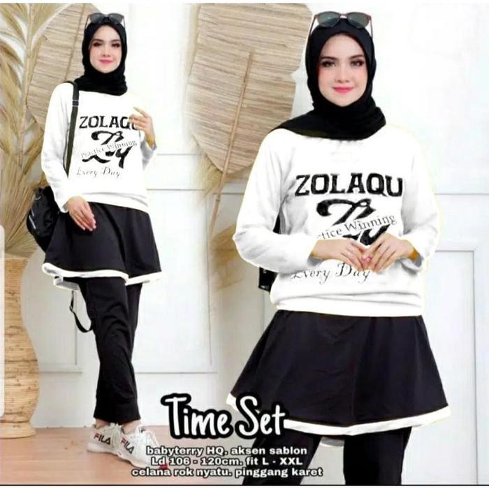 Setelan Baju Olahraga Sepeda Setelan Muslim Olahraga Muslimah Baju Olahraga Wanita terbaru set Time 